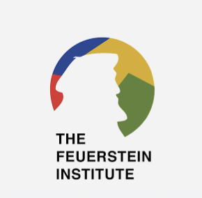 Logo of The Feuerstein Institute with a stylized profile silhouette within a circle divided into blue, yellow, red, and green sections.